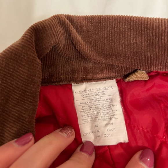 CARHARTT Men's Insulated Coveralls Sz 44 Brown Made in USA - Picture 9 of 16